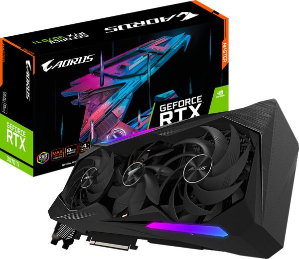 ВІДЕОКАРТА GIGABYTE GEFORCE RTX 3070 TI AORUS MASTER 8GB, GDDR6X, PCI-EX 6