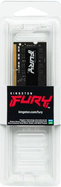 ОПЕРАТИВНА ПАМ'ЯТЬ KINGSTON FURY PC4-25600 ОПЕРАТИВНА ПАМ'ЯТЬ KINGSTON FURY SODIMM DDR4-3200 16384MB PC4-25600 IMPACT BLACK (KF432S20IB1/16) BLACK 16 3