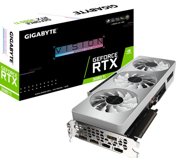 ВИДЕОКАРТА GIGABYTE GEFORCE RTX 3080 TI VISION OC 12GB, GDDR6X, PCI-EX 2