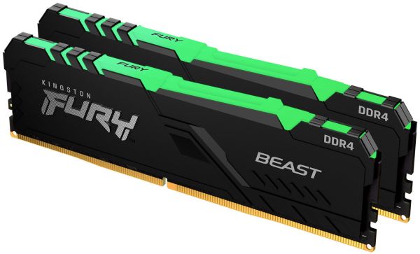 ОПЕРАТИВНА ПАМ'ЯТЬ KINGSTON FURY PC4-25600 DDR4-3200 32768 MB PC4-25600 (KIT OF 2X16384) BEAST BLACK 16 GB DDR4 3200 MHZ 0