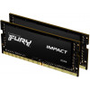 ОПЕРАТИВНАЯ ПАМЯТЬ KINGSTON FURY PC4-25600 ОПЕРАТИВНА ПАМ'ЯТЬ KINGSTON FURY SODIMM DDR4-3200 32768MB PC4-25600 (KIT OF 2X16384) IMPACT BLACK ( BLACK 1 0