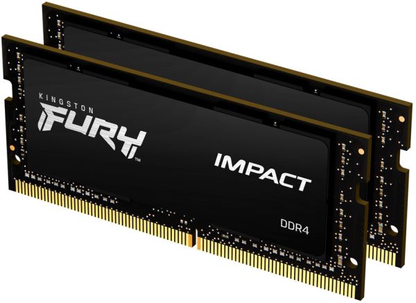 ОПЕРАТИВНАЯ ПАМЯТЬ KINGSTON FURY PC4-25600 ОПЕРАТИВНА ПАМ'ЯТЬ KINGSTON FURY SODIMM DDR4-3200 32768MB PC4-25600 (KIT OF 2X16384) IMPACT BLACK ( BLACK 1 0