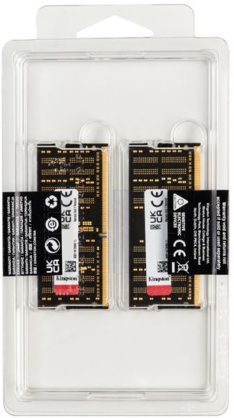 ОПЕРАТИВНАЯ ПАМЯТЬ KINGSTON FURY PC4-25600 ОПЕРАТИВНА ПАМ'ЯТЬ KINGSTON FURY SODIMM DDR4-3200 32768MB PC4-25600 (KIT OF 2X16384) IMPACT BLACK ( BLACK 1 1