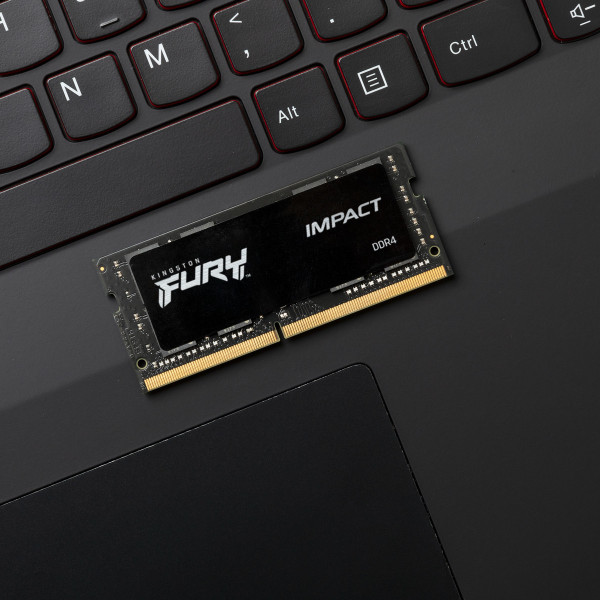 ОПЕРАТИВНАЯ ПАМЯТЬ KINGSTON FURY PC4-25600 ОПЕРАТИВНА ПАМ'ЯТЬ KINGSTON FURY SODIMM DDR4-3200 32768MB PC4-25600 (KIT OF 2X16384) IMPACT BLACK ( BLACK 1 2