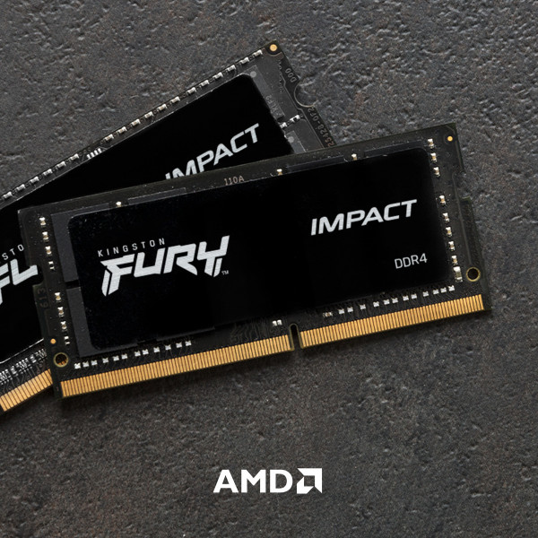 ОПЕРАТИВНАЯ ПАМЯТЬ KINGSTON FURY PC4-25600 ОПЕРАТИВНА ПАМ'ЯТЬ KINGSTON FURY SODIMM DDR4-3200 32768MB PC4-25600 (KIT OF 2X16384) IMPACT BLACK ( BLACK 1 5