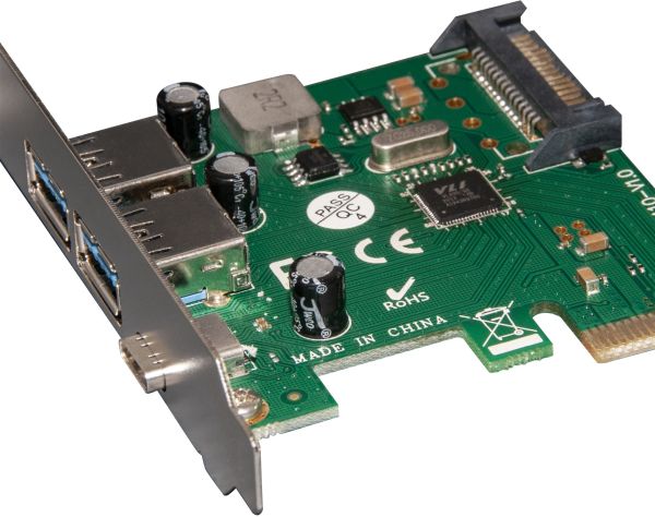 ПЛАТА РОЗШИРЕННЯ FRIME ECF-PCIETOUSB007.LP PCI-E TO USB3.0 TYPE-A+C (2 + 1 ПОРТИ) VL805 3