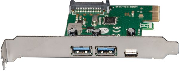 ПЛАТА РОЗШИРЕННЯ FRIME ECF-PCIETOUSB007.LP PCI-E TO USB3.0 TYPE-A+C (2 + 1 ПОРТИ) VL805 4