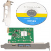 ПЛАТА РОЗШИРЕННЯ FRIME ECF-PCIETOUSB007.LP PCI-E TO USB3.0 TYPE-A+C (2 + 1 ПОРТИ) VL805 5