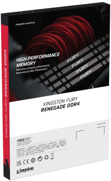 ОПЕРАТИВНА ПАМ'ЯТЬ KINGSTON FURY PC4-25600 DDR4-3200 8192MB PC4-25600 RENEGADE BLACK 8 GB DDR4 3200 MHZ 9