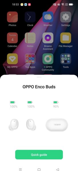 БЕЗДРОТОВІ НАВУШНИКИ OPPO ENCO BUDS W12 WHITE ВАКУУМНІ З МІКРОФОНОМ 0