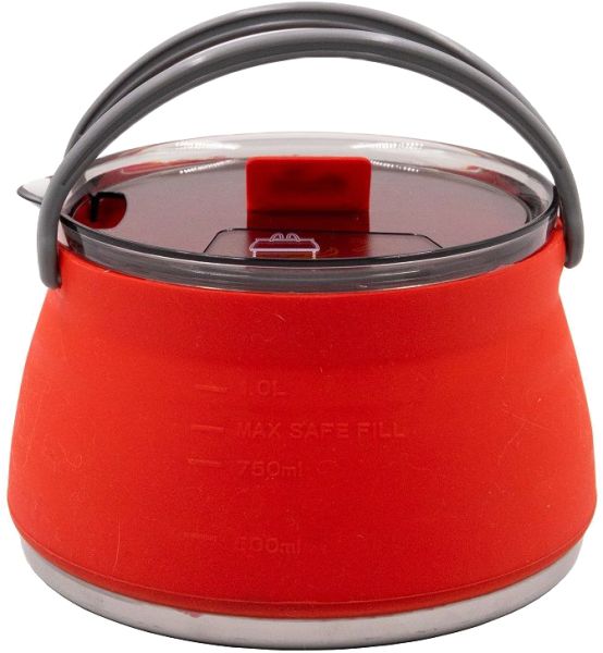 ЧАЙНИК ТУРИСТИЧНИЙ TRAMP TRC-125 TERRACOTTA 1 Л 15 Х 15 Х 9.5 СМ,СИЛІКОНОВИЙ, З МЕТАЛЕВИМ ДНОМ 0