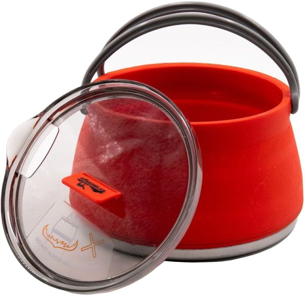 ЧАЙНИК ТУРИСТИЧНИЙ TRAMP TRC-125 TERRACOTTA 1 Л 15 Х 15 Х 9.5 СМ,СИЛІКОНОВИЙ, З МЕТАЛЕВИМ ДНОМ 2
