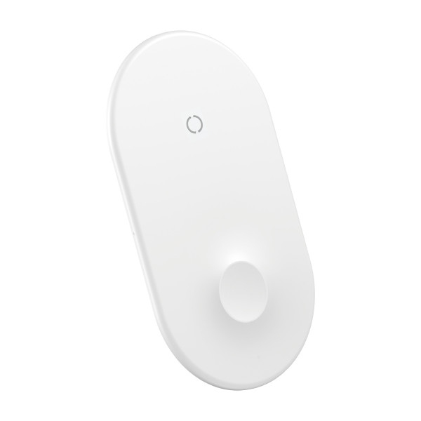 БЕСПРОВОДНОЕ ЗАРЯДНОЕ УСТРОЙСТВО BASEUS (WX2IN1-02) WHITE SMART 10W 2 IN 1 2
