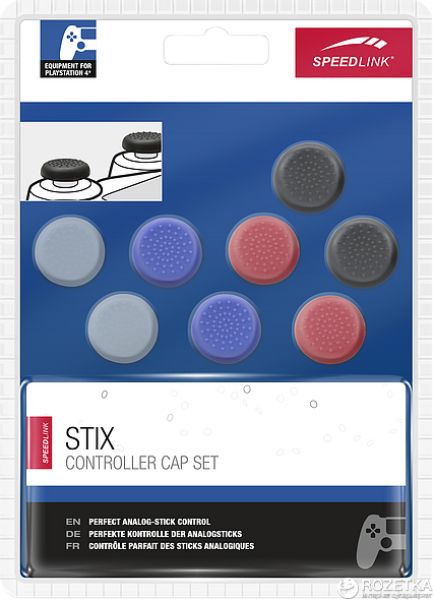 НАКЛАДКИ НА КНОПКИ SPEEDLINK STIX CONTROLLER CAP SET ДЛЯ PS4 MIXED (SL-4524-MTCL) 0