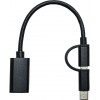 ПЕРЕХІДНИК XOKO AC-150 MICROUSB(ТАТО) - USB TYPE C(ТАТО) USB(МАМА) BLACK 2
