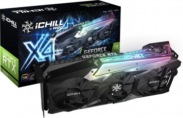 ВИДЕОКАРТА INNO3D GEFORCE RTX 3080 ICHILL X4 LHR, 10GB, GDDR6X, PCI-EX 13