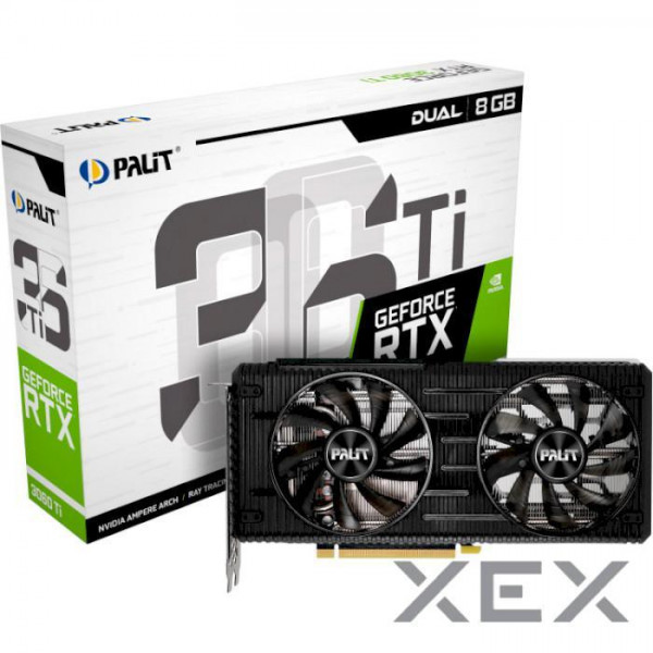 ВИДЕОКАРТА PALIT GEFORCE RTX 3060 TI NE6306T019P2-190AD, 8GB GDDR6 DUAL V2 2