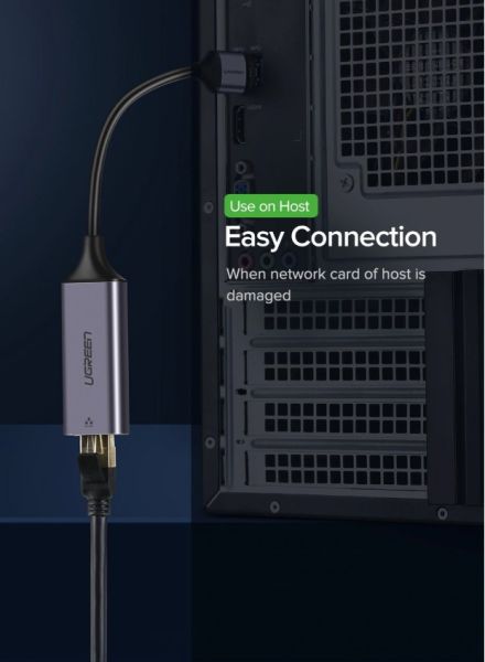 ПЕРЕХІДНИК UGREEN CM209 USB 3.0 TO GIGABIT RJ-45 ETHERNET CARD ADAPTER 8