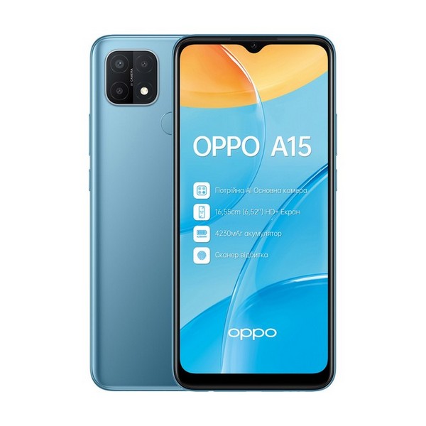 СМАРТФОН OPPO A15 2/32GB BLUE A (ВЖИВАНИЙ) 0