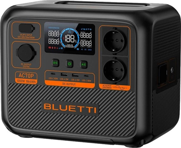 ЗАРЯДНА СТАНЦІЯ BLUETTI AC70P 864WH 240000MAH, 1000W (УЦІНЕНИЙ) 4