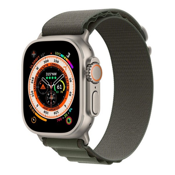 СМАРТ-ЧАСЫ APPLE WATCH ULTRA GPS + CELLULAR 49MM TITANIUM CASE WITH ALPINE GREEN LOOP - LARGE (MQEX3/MQFP3) 0