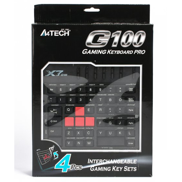 КЛАВІАТУРА A4TECH X7-G100 BLACK (USB ІГРОВА) 3