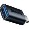 ПЕРЕХІДНИК BASEUS INGENUITY SERIES MINI OTG ADAPTOR TYPE-C TO USB-A BLUE (ZJJQ000003) 0