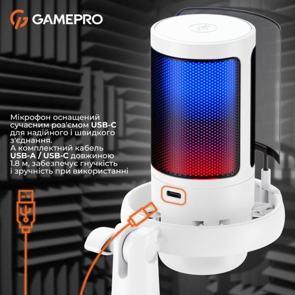 МІКРОФОН GAMEPRO UGM105W 6
