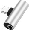 ПЕРЕХІДНИК XOKO USB TYPE-C  AUX MINI JACK 3.5 ММ 2 В 1 (AC-205-SL 1