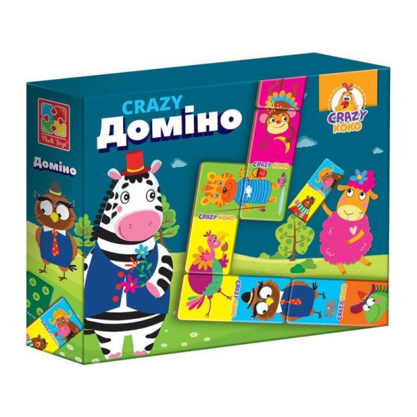 НАСТІЛЬНА ГРА VLADI TOYS VT8055-10 CRAZY ДОМІНО УКР. 0