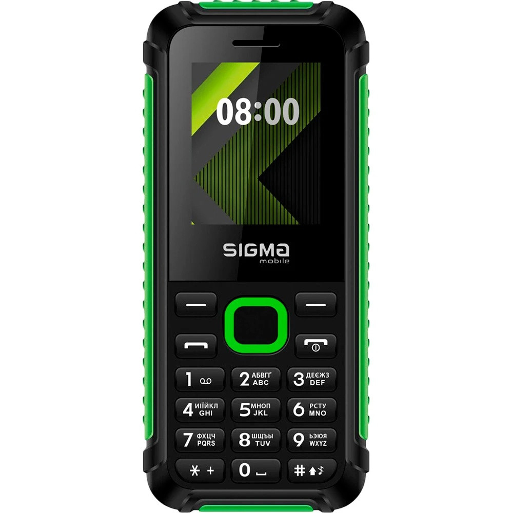 КНОПКОВИЙ ТЕЛЕФОН SIGMA MOBILE X-STYLE 18 TRACK BLACK GREEN (УЦІНЕНИЙ) 0