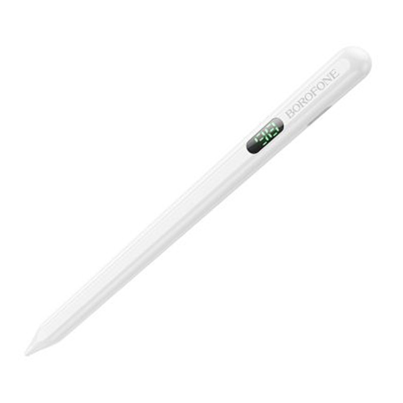 СТИЛУС BOROFONE BG101 WHITE ACTIVE CAPACITIVE PEN WITH DIGITAL DISPLAY FOR IP 0