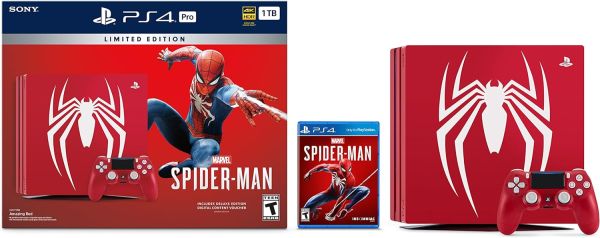 Игровая приставка Sony PlayStation 4 Pro 1TB Spider Men Limited Edition ...