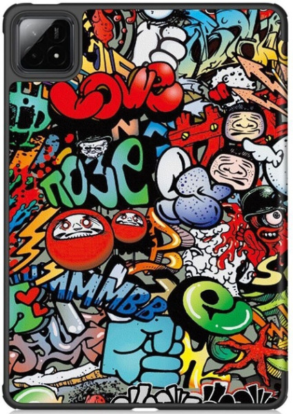 ЧОХОЛ-КНИЖКА ДЛЯ ПЛАНШЕТА BECOVER SMART CASE ДЛЯ XIAOMI PAD 7/7 PRO 11.2 RED GRAFFITI (712804) 3