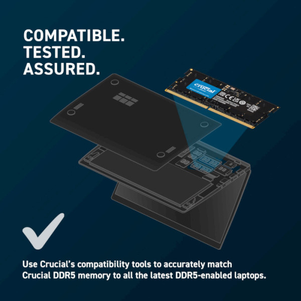 ОПЕРАТИВНА ПАМ'ЯТЬ CRUCIAL 32GB (2X16GB) SO-DIMM DDR5 5600 MHZ (CT2K16G56C46S5) 3