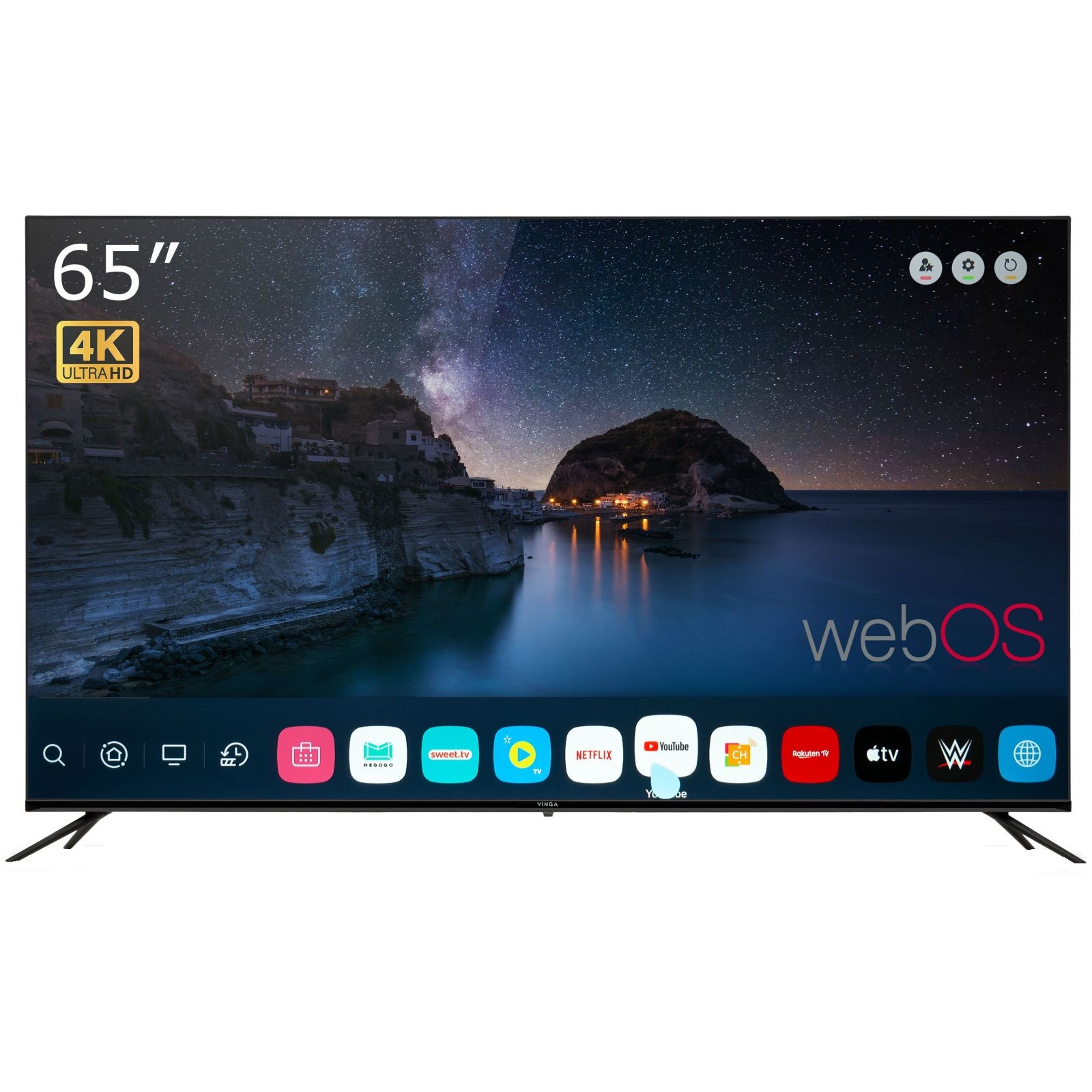 ТЕЛЕВІЗОР VINGA S65UHD25BWEB BLACK 65 0