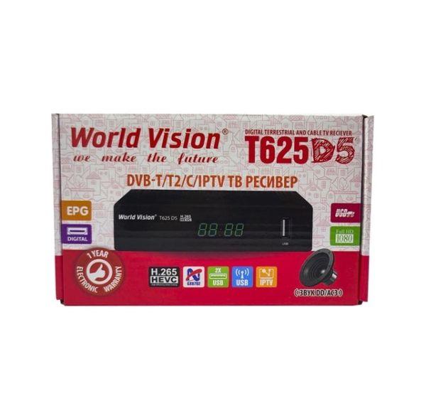 ПРИЙМАЧ ЦИФРОВОГО ТЕЛЕБАЧЕННЯ WORLD VISION T625D5 3