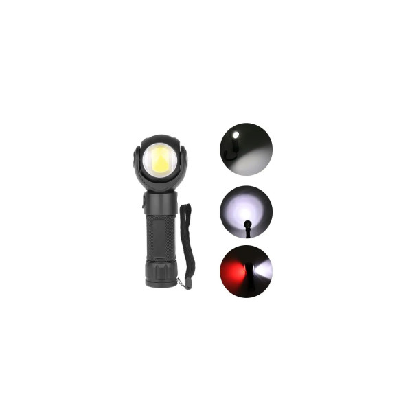 ЛІХТАРИК QUANTUM WORKLIGHT TRANSFORMER 5W LED + COB BLACK (QM-FL2020) 2