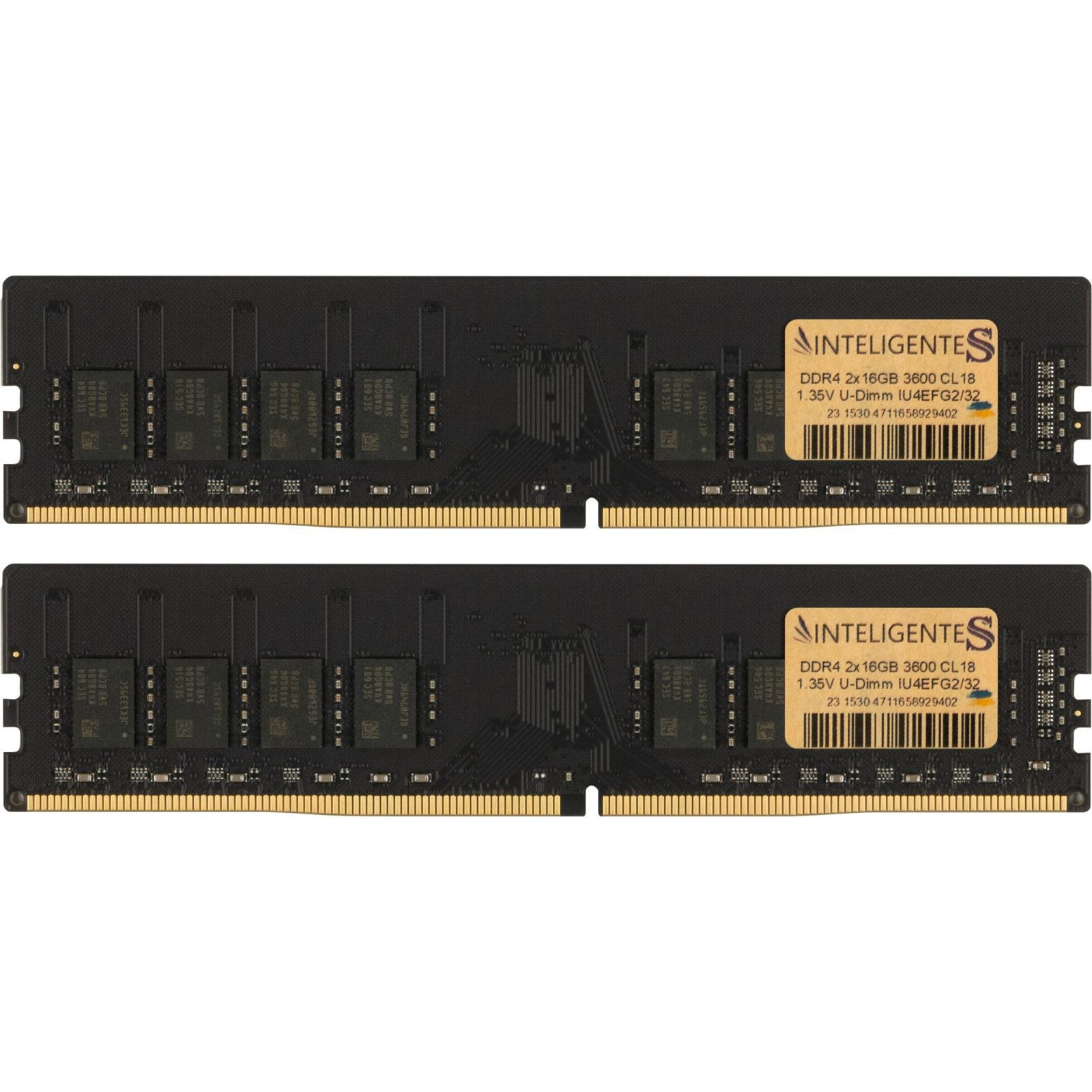 ОПЕРАТИВНА ПАМ'ЯТЬ INTELIGENTES 32GB (2X16GB) DDR4 3600 MHZ (IU4EFG2/32) 0