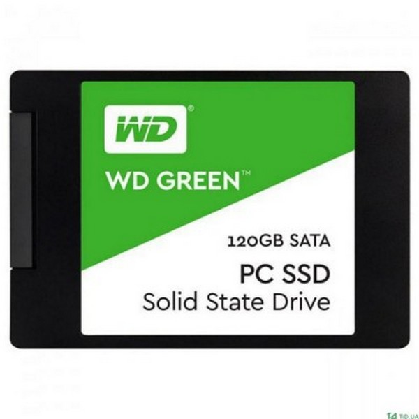 

Жорсткий диск внутрішній SSD 120 GB Western Digital WDS120G2G0A, SSD Green 120 GB (WDS120G2G0A)