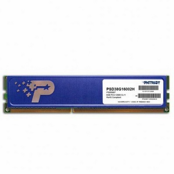 

Оперативна память Patriot 8 GB DDR3 1600 MHz (PSD38G16002, 8 GB DDR3 1600 MHz (PSD38G16002)