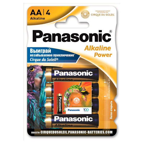 

Батарейка AA Panasonic bat Alkaline Power Sticker Cirque du Soleil блістер (4шт, Sticker Cirque du Soleil
