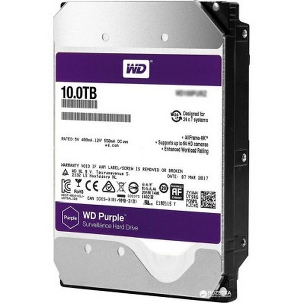 

Жорсткий диск внутрішній Western Digital Purple 10 TB (WD101PURZ, Purple 10 TB (WD101PURZ)