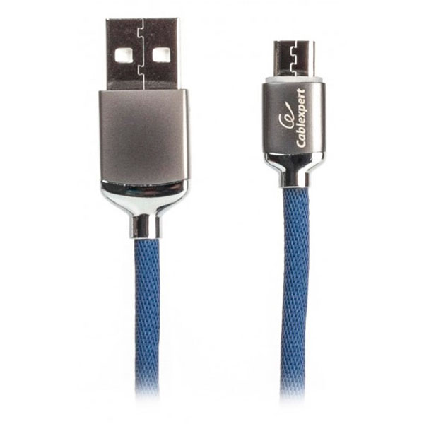

Кабель USB (папа) = microUSB (папа) 1 м Cablexpert Blue, CCPB-M-USB-07B