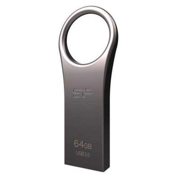 Флеш память Silicon Power Jewel J80 Titanium 64GB USB 3.0 (SP064GBUF3J80V1T)