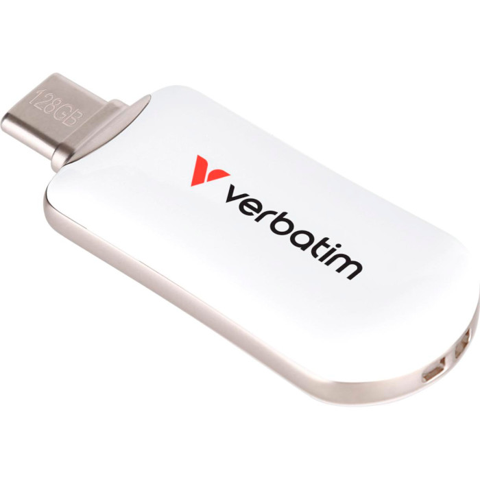 Флеш память Verbatim Plectra USB-C 128 ГБ White (30229)