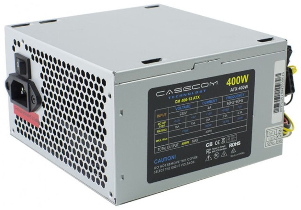 Блок живлення для ПК Casecom CM 400-12 ATX 400W Silver 400W
