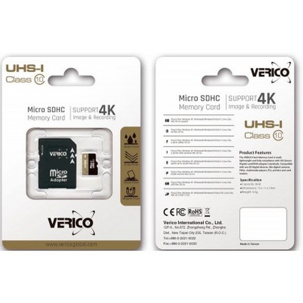 

Карта памяті MicroSDHC 64 Gb class 10 Verico UHS-I + SD adapter 1MCOV-MAX963-NN, 64 GB microSDXC UHS-I Class 10 + SD adapter 1MCOV-MAX963-NN