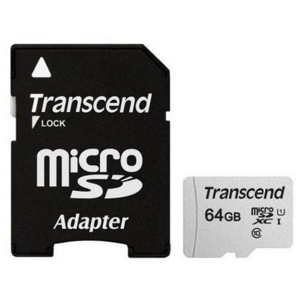 

Карта памяті MicroSDHC 64 Gb class 10 Transcend UHS-I 300S + SD Adapter TS64GUSD300S-A, 64 GB microSDXC UHS-I 300S + SD Adapter TS64GUSD300S-A