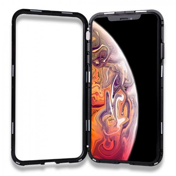 

Накладка для iPhone XR Metal+Glass (магнітний) Чорний, iPhone XR Metal+Glass (магнітний)